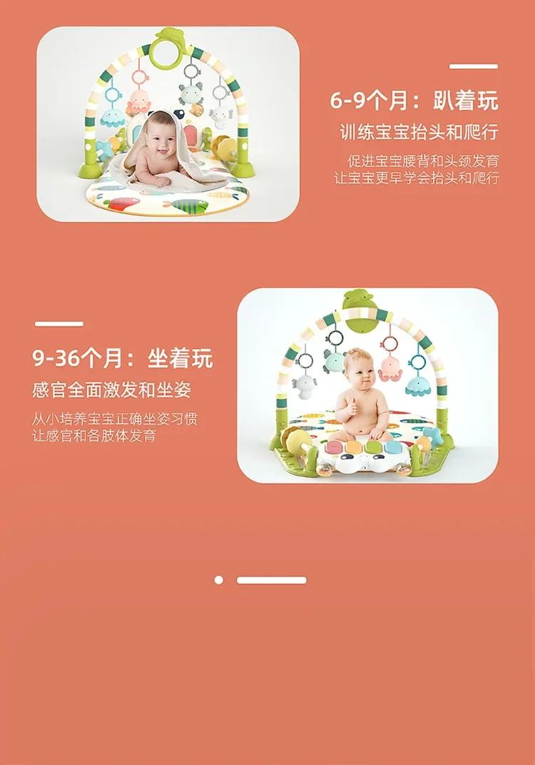 Baby Fitness Piano Mats Cute Toddler Indoor Activity Crawling Musical Educational Gym Soft Playmat For Newborn Baby Infant Gifts