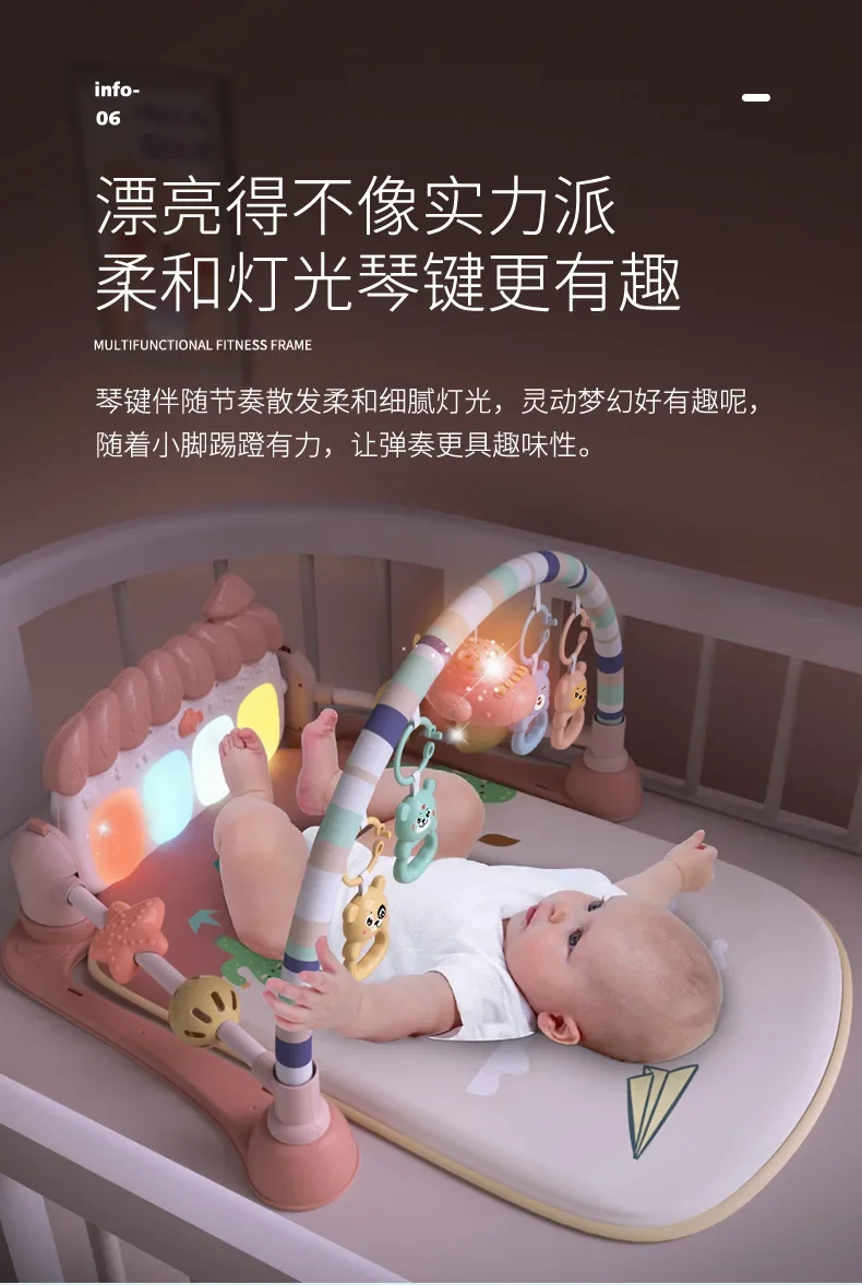 Baby Fitness Piano Mats Cute Toddler Indoor Activity Crawling Musical Educational Gym Soft Playmat For Newborn Baby Infant Gifts