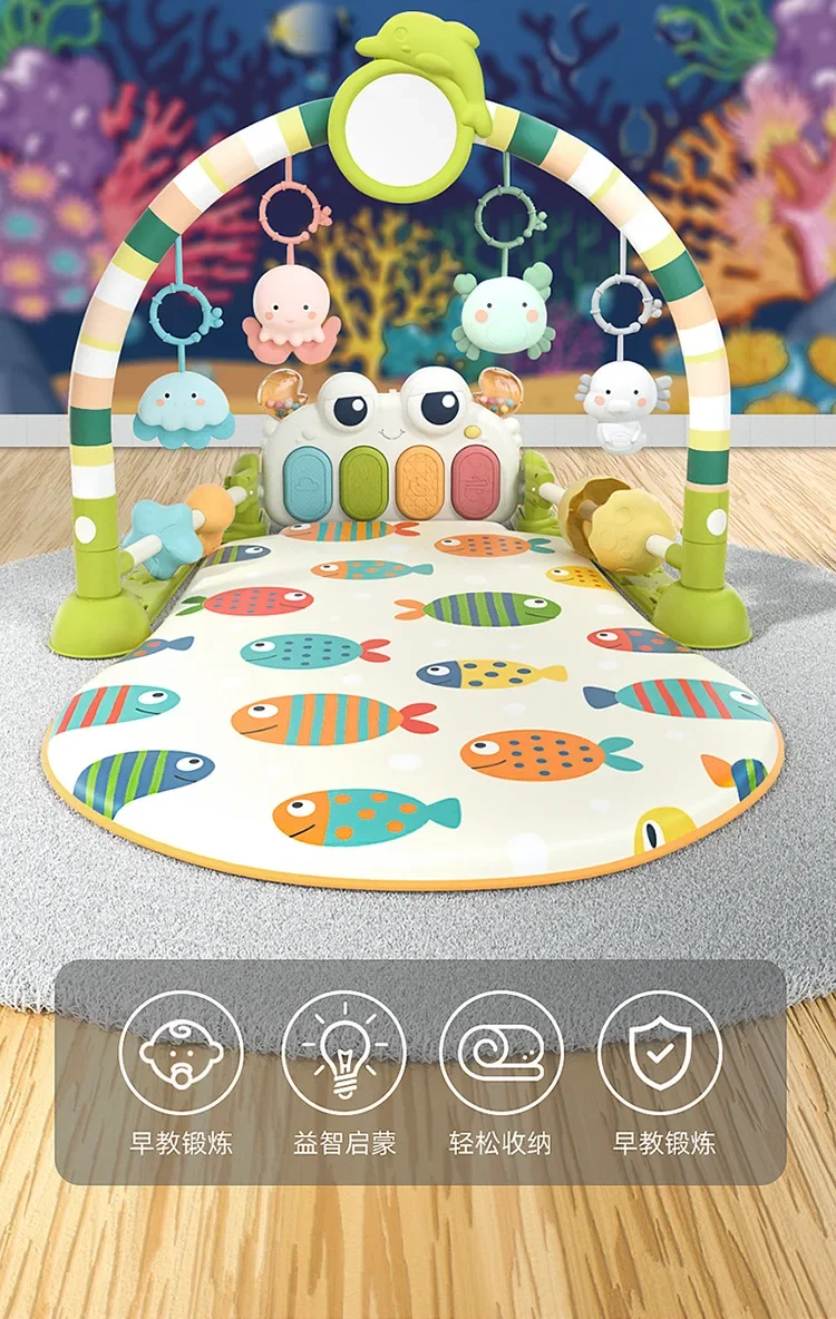 Baby Fitness Piano Mats Cute Toddler Indoor Activity Crawling Musical Educational Gym Soft Playmat For Newborn Baby Infant Gifts