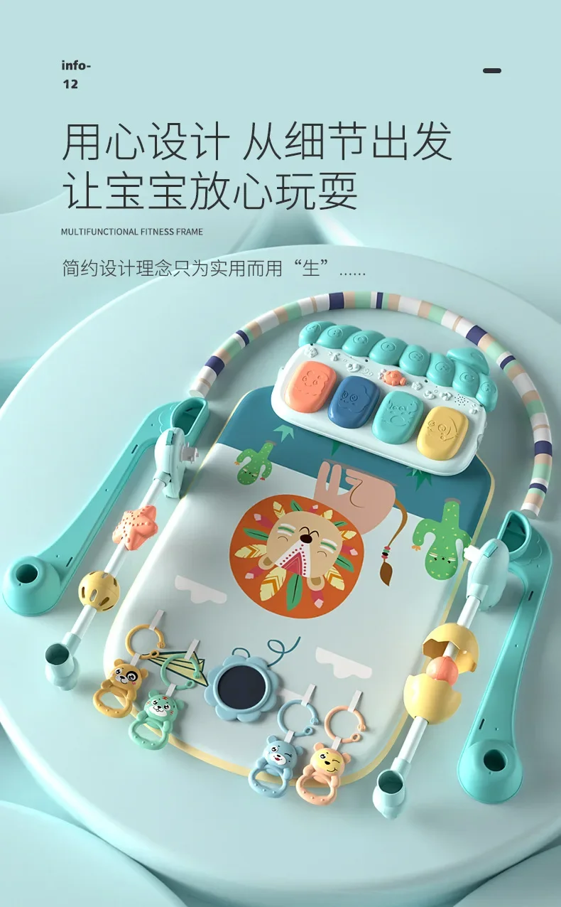 Baby Fitness Piano Mats Cute Toddler Indoor Activity Crawling Musical Educational Gym Soft Playmat For Newborn Baby Infant Gifts