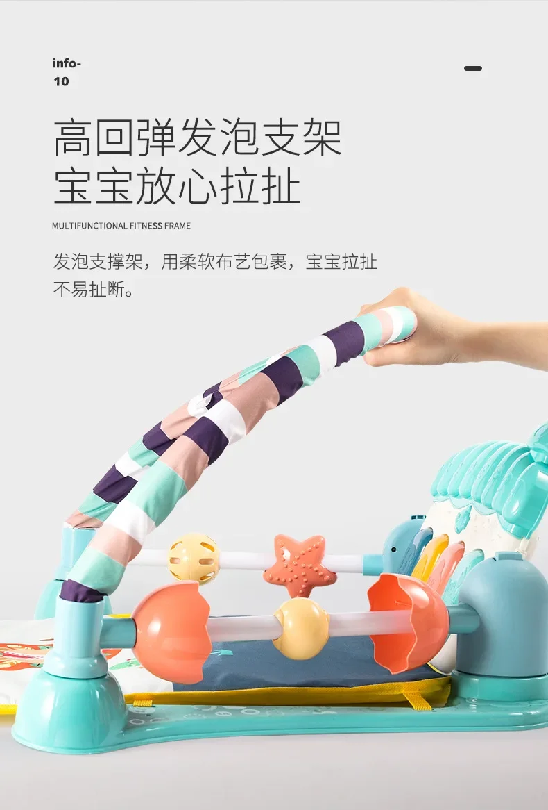 Baby Fitness Piano Mats Cute Toddler Indoor Activity Crawling Musical Educational Gym Soft Playmat For Newborn Baby Infant Gifts