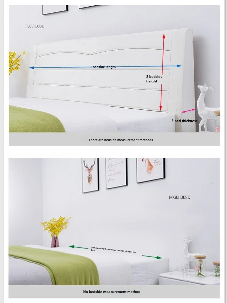 Modern Waterproof PU Leather Headboard with Side Pockets Simple Headboards for Tatami Creative Design Bed Headboards for Bedroom