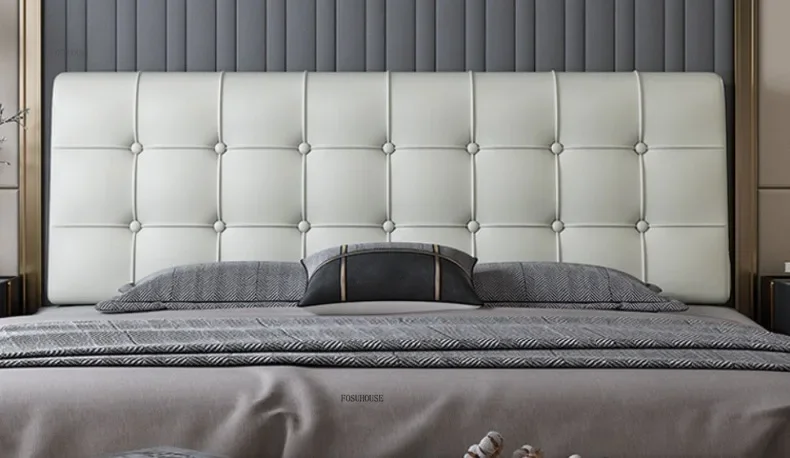 Modern Waterproof PU Leather Headboard with Side Pockets Simple Headboards for Tatami Creative Design Bed Headboards for Bedroom