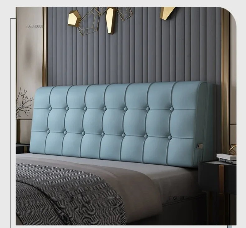 Modern Waterproof PU Leather Headboard with Side Pockets Simple Headboards for Tatami Creative Design Bed Headboards for Bedroom
