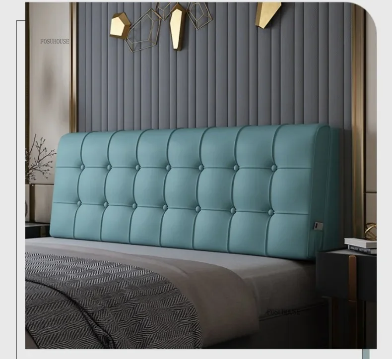 Modern Waterproof PU Leather Headboard with Side Pockets Simple Headboards for Tatami Creative Design Bed Headboards for Bedroom