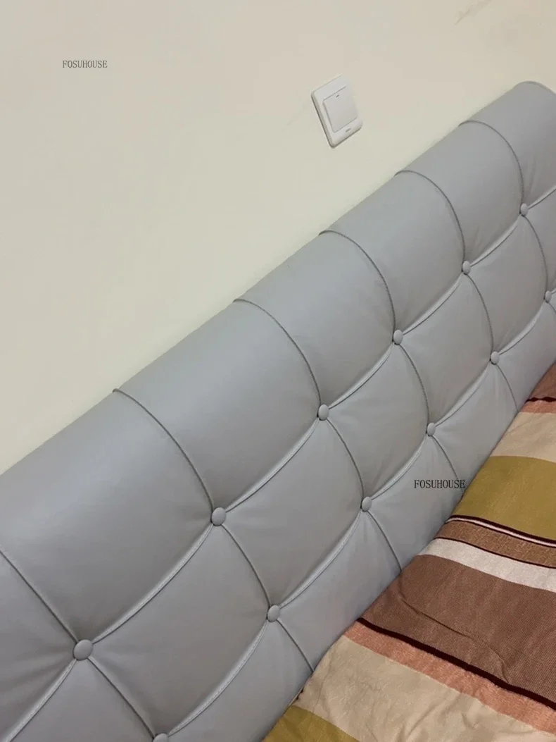Modern Waterproof PU Leather Headboard with Side Pockets Simple Headboards for Tatami Creative Design Bed Headboards for Bedroom
