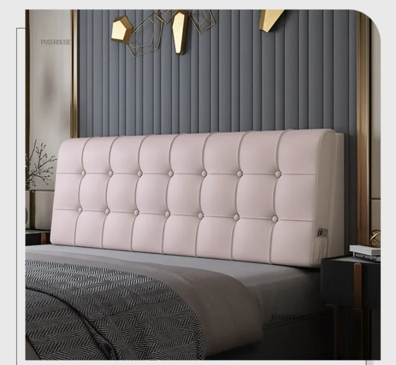 Modern Waterproof PU Leather Headboard with Side Pockets Simple Headboards for Tatami Creative Design Bed Headboards for Bedroom