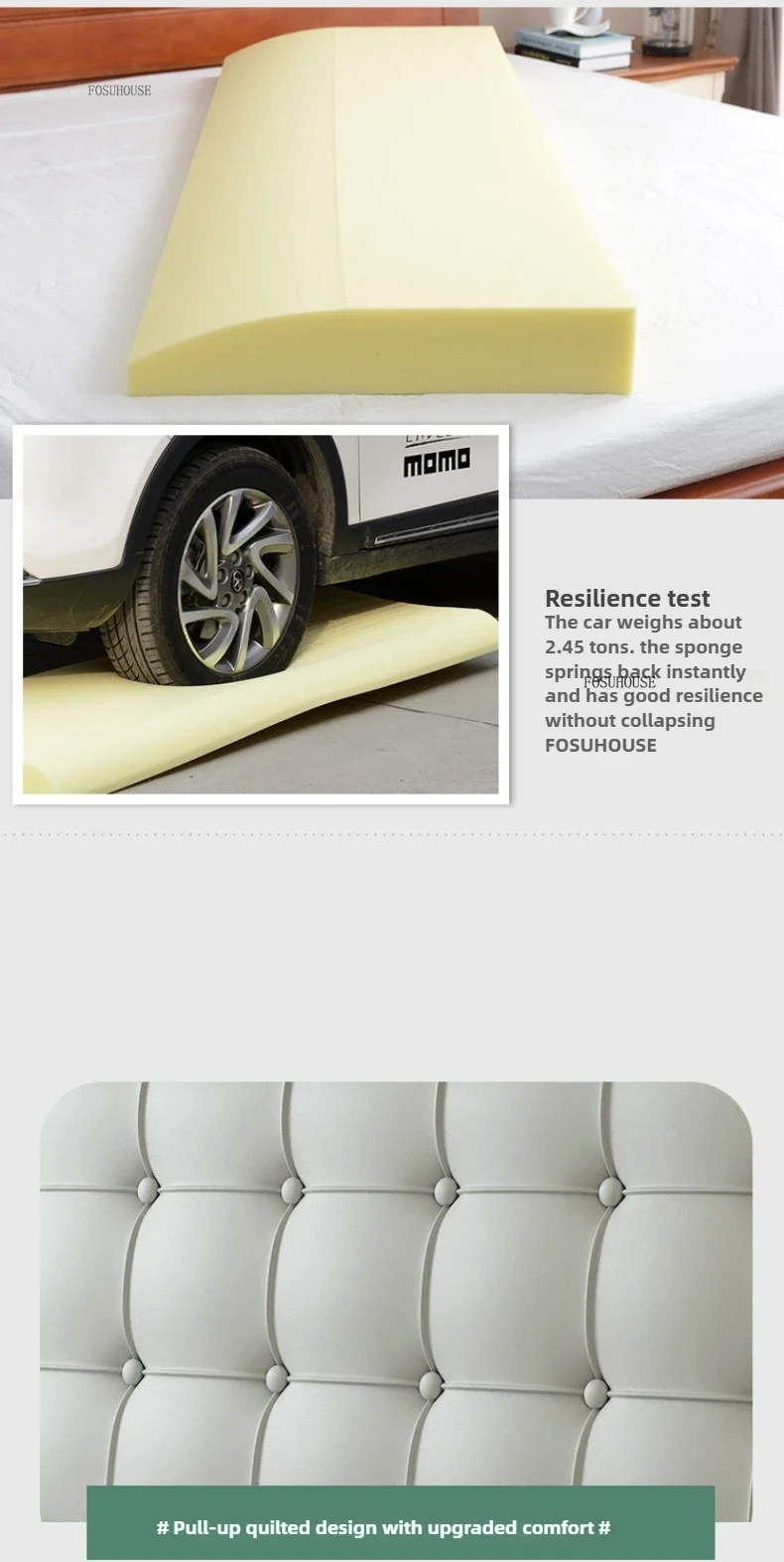 Modern Waterproof PU Leather Headboard with Side Pockets Simple Headboards for Tatami Creative Design Bed Headboards for Bedroom