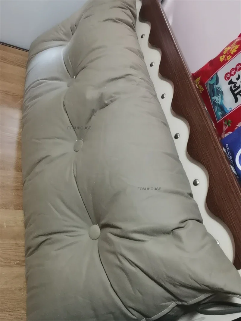 Simple Triangle Backrest Headboards Flannel Soft Cushion Pillow Creative Bedroom Furniture Home Tatami Double Queen Bed CushionN