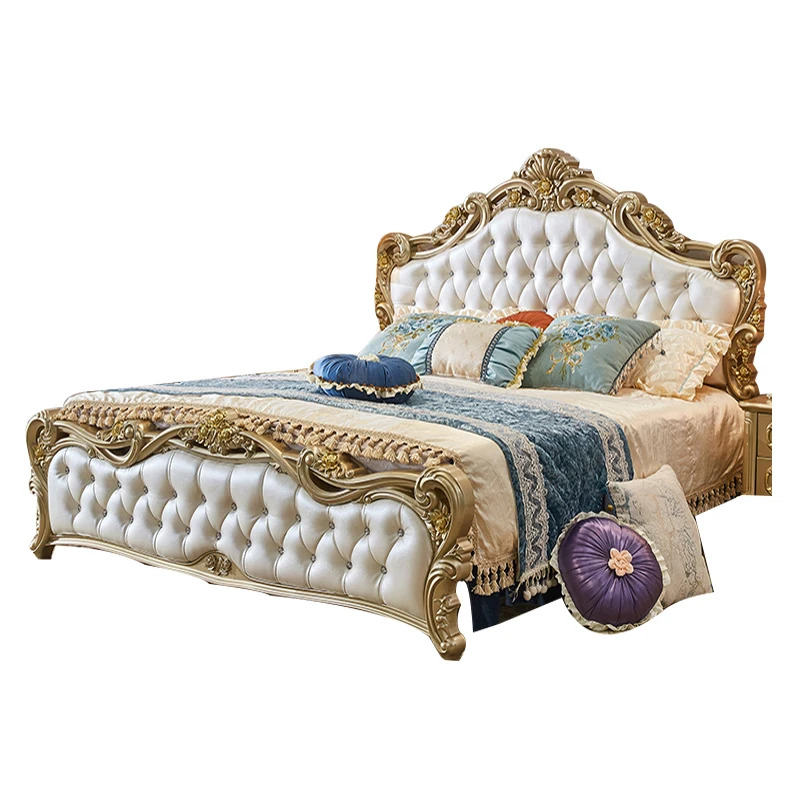 European Headboard Double Soft Bag Princess Red and Black Backrest French Wedding Custom Paint Prince American