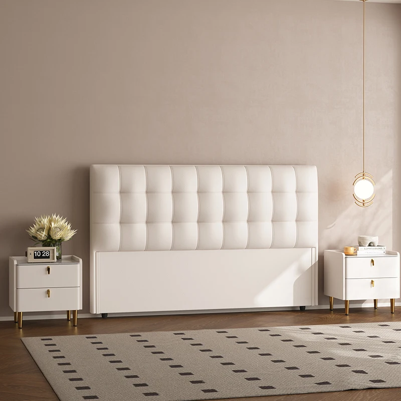 Leather Headboard Soft Bag Simple Modern Floor Master Bedroom High-end Minimalist Black Light Luxury Bedside Single Buy