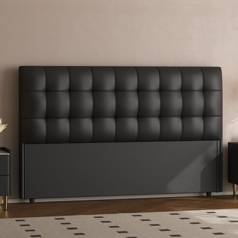 Leather Headboard Soft Bag Simple Modern Floor Master Bedroom High-end Minimalist Black Light Luxury Bedside Single Buy