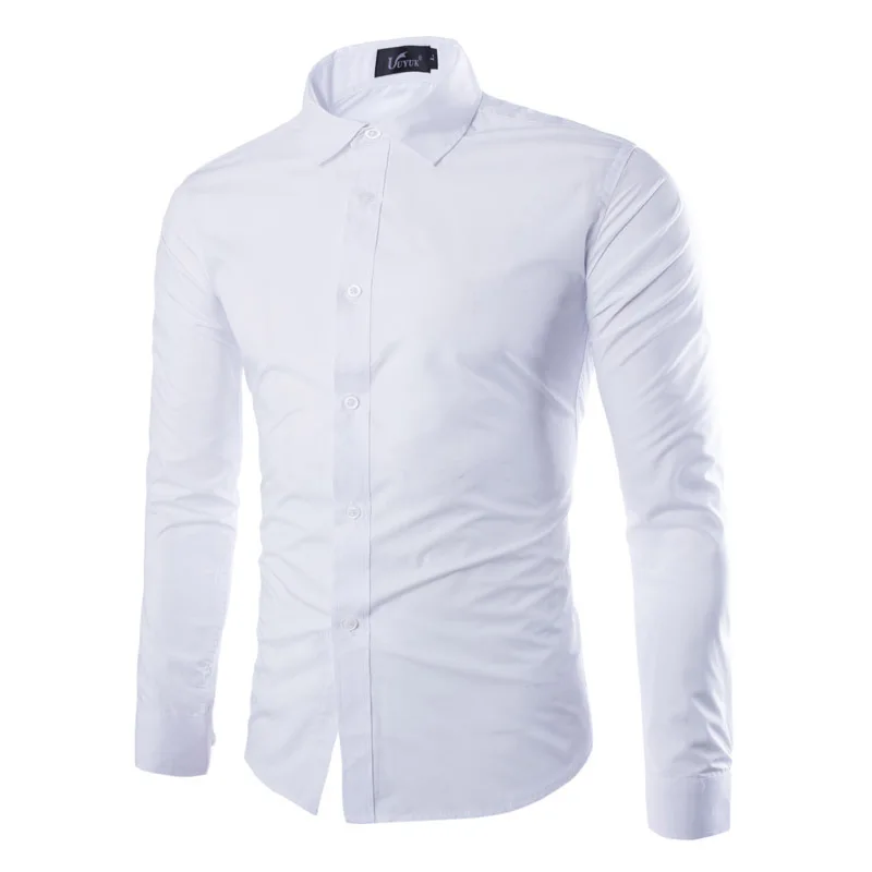 Mens Stripes Shirts Long Sleeved Slim White Social Shirts Casual Male Clothes Business Camisa Masculina Chemise christmas shirt