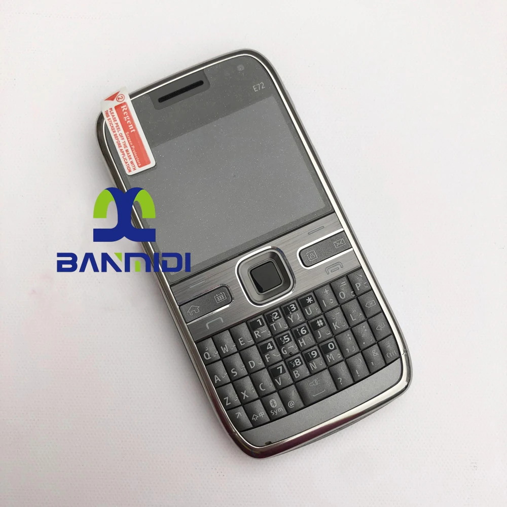 Original E72 Mobile Cell Phone GSM 3G Unlocked Wifi 5MP 480p Cellphone English Hebrew Russian Arabic Keyboard. Made in Finland