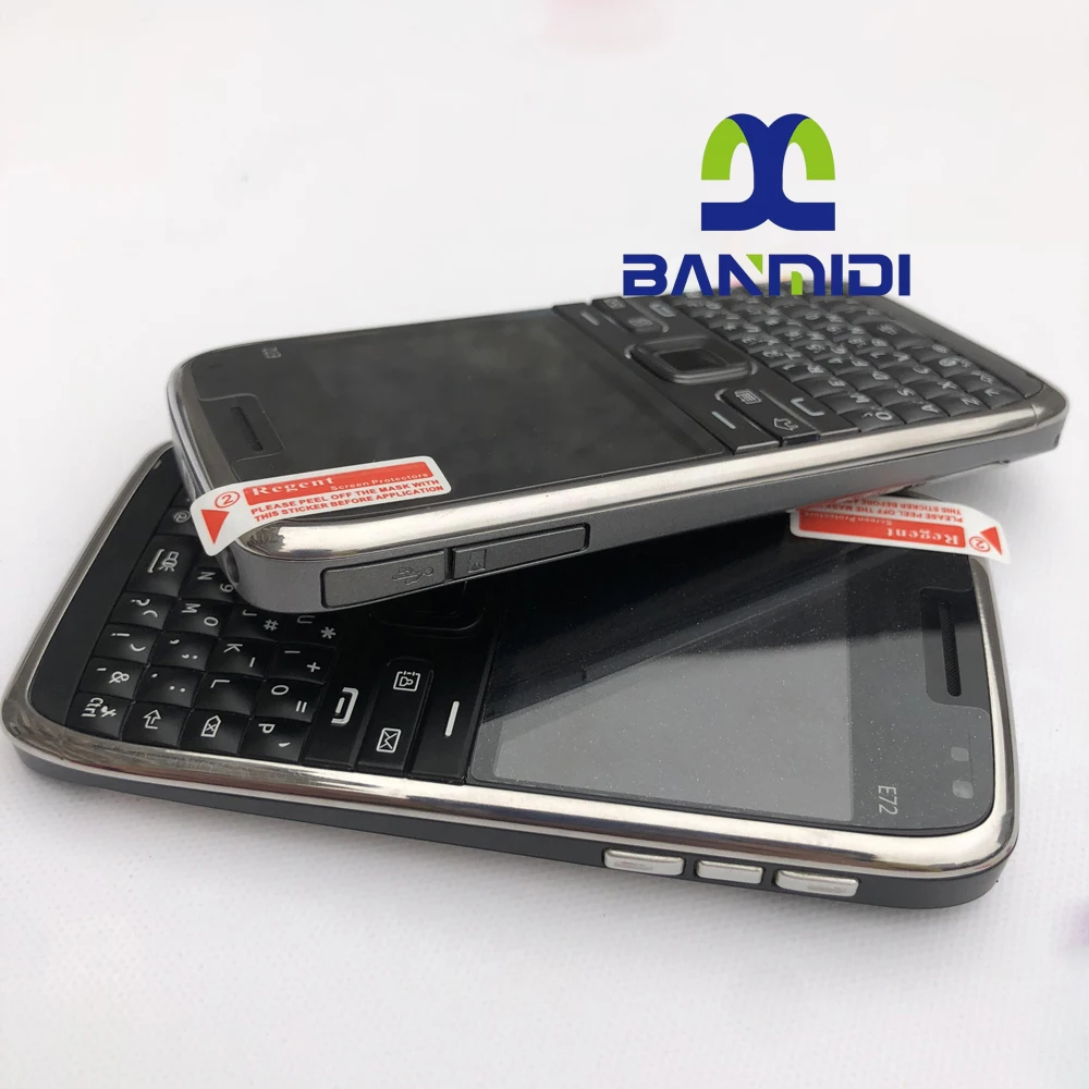Original E72 Mobile Cell Phone GSM 3G Unlocked Wifi 5MP 480p Cellphone English Hebrew Russian Arabic Keyboard. Made in Finland