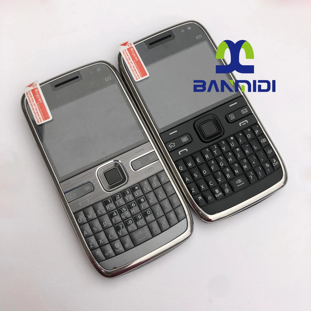 Original E72 Mobile Cell Phone GSM 3G Unlocked Wifi 5MP 480p Cellphone English Hebrew Russian Arabic Keyboard. Made in Finland