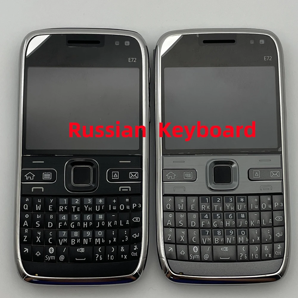 Original E72 Mobile Cell Phone GSM 3G Unlocked Wifi 5MP 480p Cellphone English Hebrew Russian Arabic Keyboard. Made in Finland