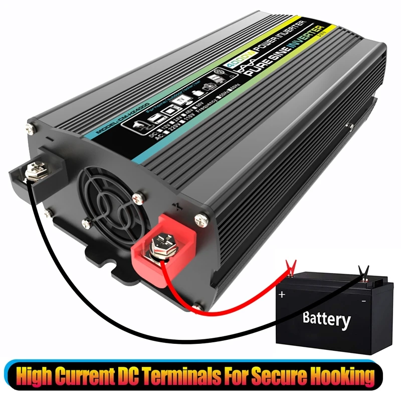 10000/12000 W 12/24V To 220V Pure Sine Wave Power Inverter Solar System/Solar Panel/Home/Outdoor/RV/Camping Wave Power Inverter