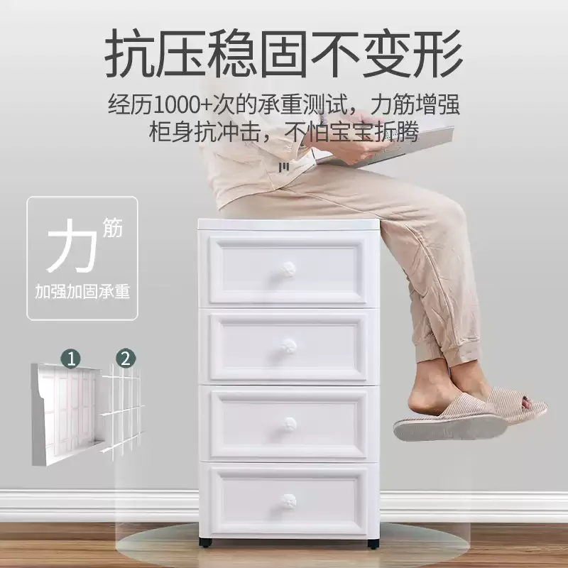 European Style Gap Storage Cabinet, Kitchen Narrow Gap Organizer Shelf, Bathroom Drawer-Type Storage Cabinet, Movable Bedside