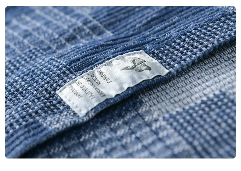 Summer Fashion Blue Check Denim Shirts for Men Short Sleeve Loose Handsome Cool Plaid Workwear 24ss Y2k Youth Male Tops Cityboys