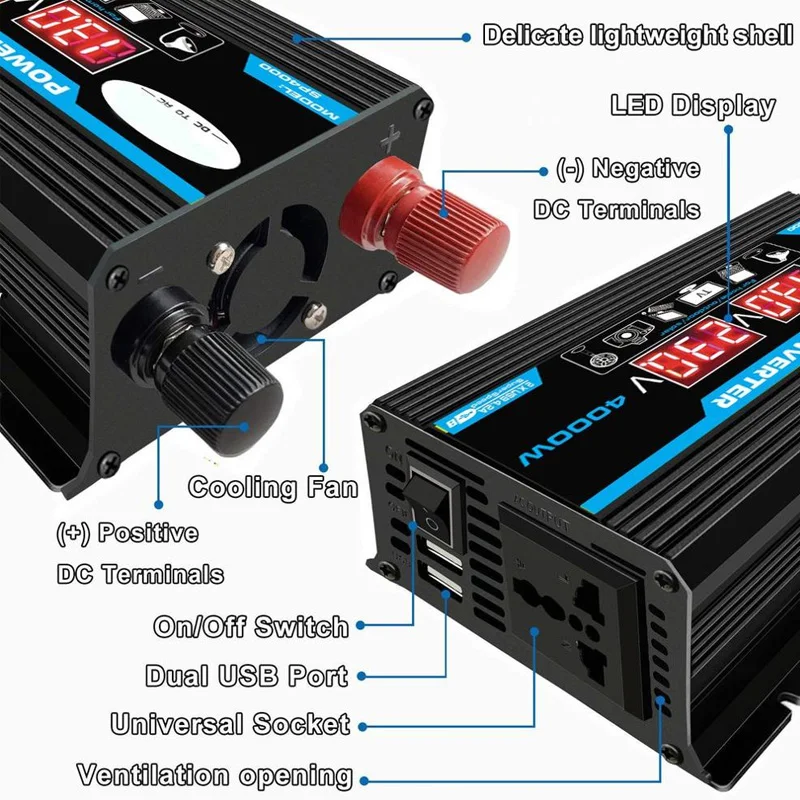 110V/220V Solar Power System 20W Solar Panel Battery Charge 30A Controller 6000W 12V 220V Inverter Complete Power Generation Kit