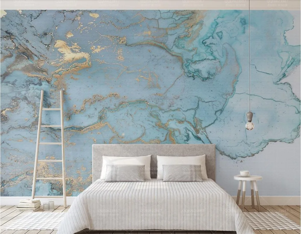 Cartoon children's room wallpaper, girl's bedroom background wallpaper, environmentally friendly clouds, cat customized mural