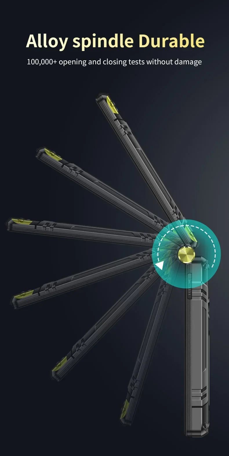 YeeMI M7+ Rugged 4G Feature Phone Big Button Full Band Flip Phone Dual SIM Dual Screen Cellphone For Old Man 6800mAh Big Battery