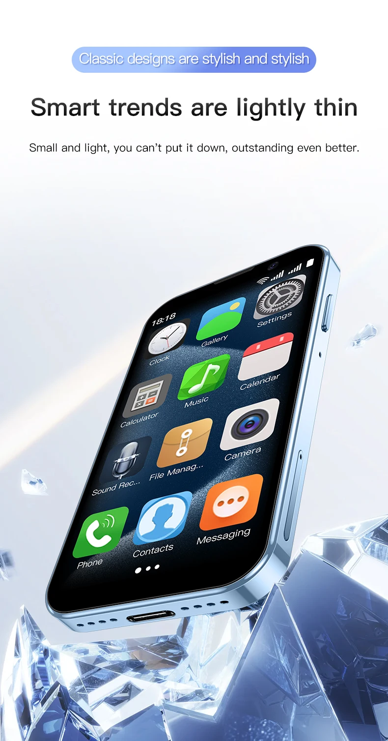 SOYES XS18 Pro Mini Smartphone 2GB RAM 16GB ROM Android8.1 3.0'' With Facial Recognition Dual SIM Standby 3G Network Small Phone