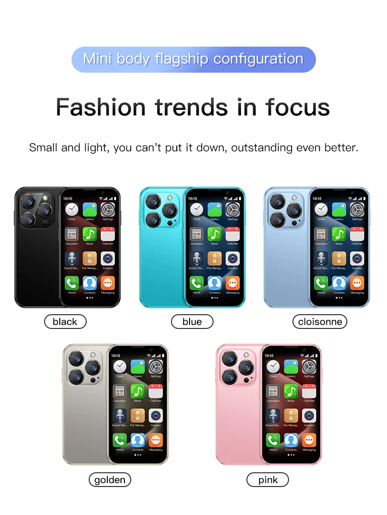 SOYES XS18 Pro Mini Smartphone 2GB RAM 16GB ROM Android8.1 3.0'' With Facial Recognition Dual SIM Standby 3G Network Small Phone