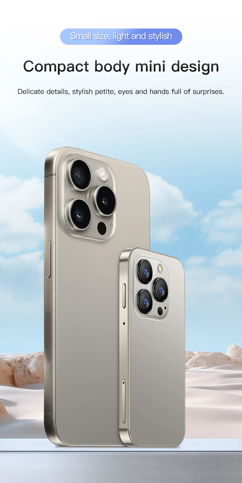 SOYES XS18 Pro Mini Smartphone 2GB RAM 16GB ROM Android8.1 3.0'' With Facial Recognition Dual SIM Standby 3G Network Small Phone