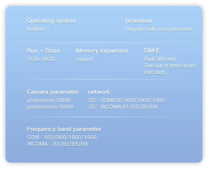 SOYES XS18 Pro Mini Smartphone 2GB RAM 16GB ROM Android8.1 3.0'' With Facial Recognition Dual SIM Standby 3G Network Small Phone
