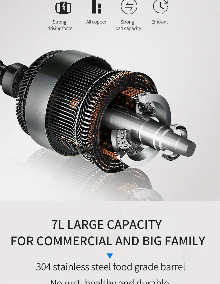 electric kitchen mixer 1500w Stand Mixer 7L Blender dough mixer Egg frother Planetary Mixer food processors home appliance