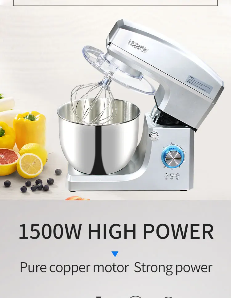 electric kitchen mixer 1500w Stand Mixer 7L Blender dough mixer Egg frother Planetary Mixer food processors home appliance