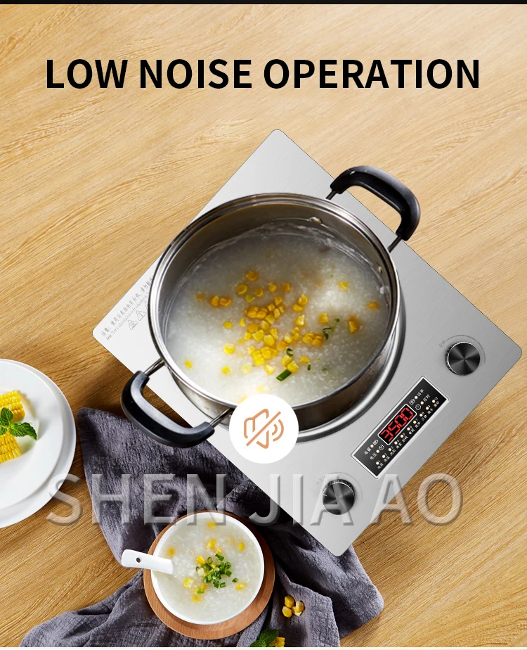3000W Upgraded Concave Induction Cooker Household Concave Bottom Cooking Pan Integrated Commercial Battery Stove