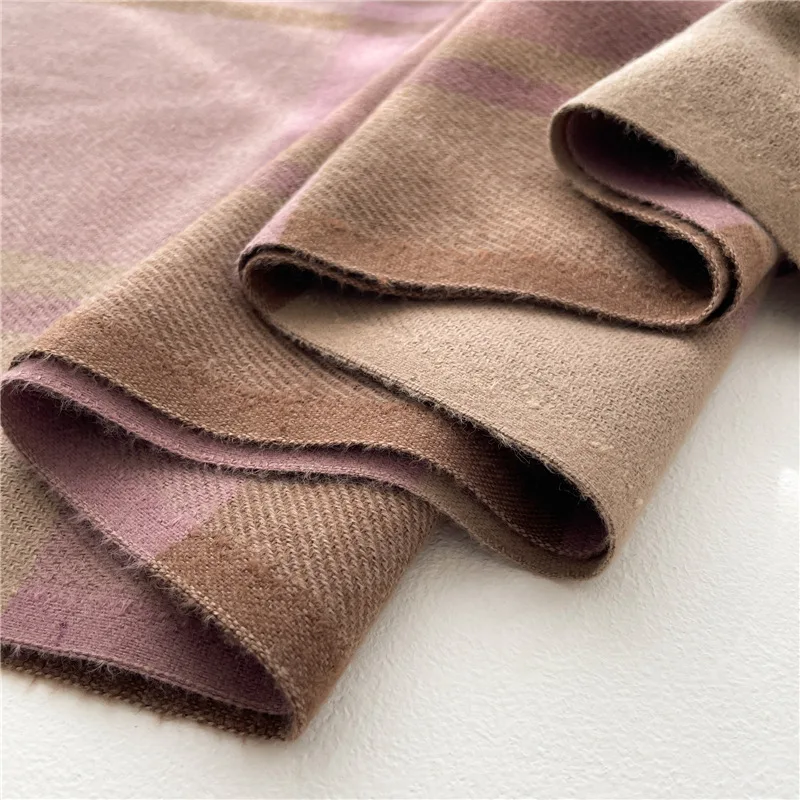 Luxury Brand Winter Plaid Women's Cashmere Scarf Warm Shawls and Wraps Thicked Wool Pashmina Female Blanket Scarves