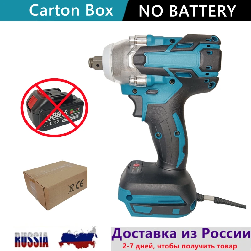 Brushless Cordless Screwdriver 1/2 Inch Electric Torque Wrench 2 In 1 Function Cordless Wrench Adapt To Makita 18v Battery