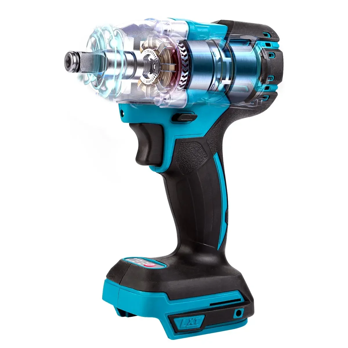 18V 2 In 1 Brushless Electric Impact Wrench 1/2Inch Power Tools 15000Amh Li Battery LED Light Adapt To Makita Battery