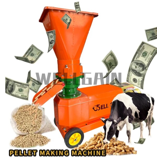 160kg Per Hour Animal Feed Pellet Machine 420 Wood Pellet Mill for Biomass Pellet Production