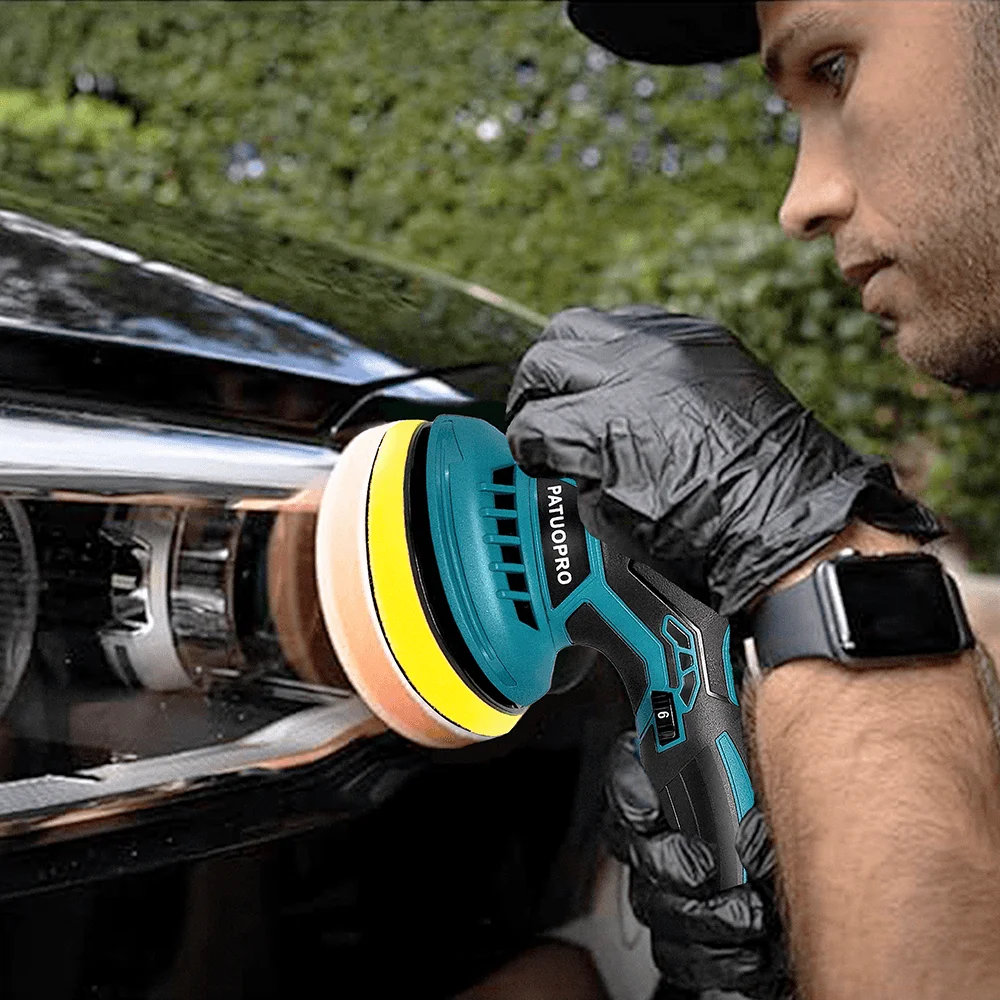 150mm Cordless Rechargeable Buffer Polisher Portable Polishing Machine 6Gears Metal Waxing For Makita 18V Battery(No Battery)