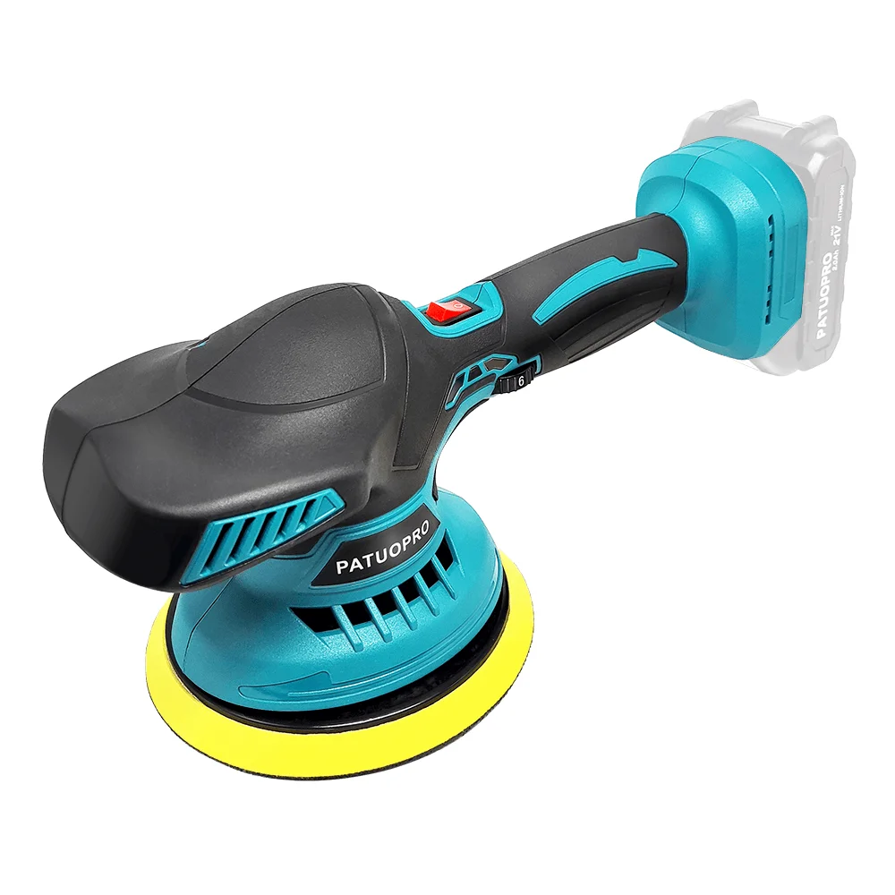 150mm Cordless Rechargeable Buffer Polisher Portable Polishing Machine 6Gears Metal Waxing For Makita 18V Battery(No Battery)