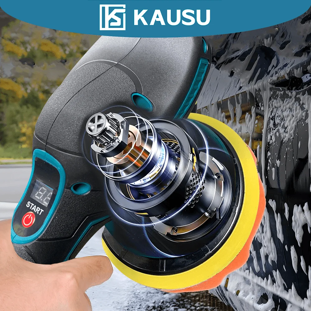 Digital Display Electric Polisher Cordless Automotive Car Polishing Auto Waxing Rotary Tool For Makita 18V Battery(No Battery)