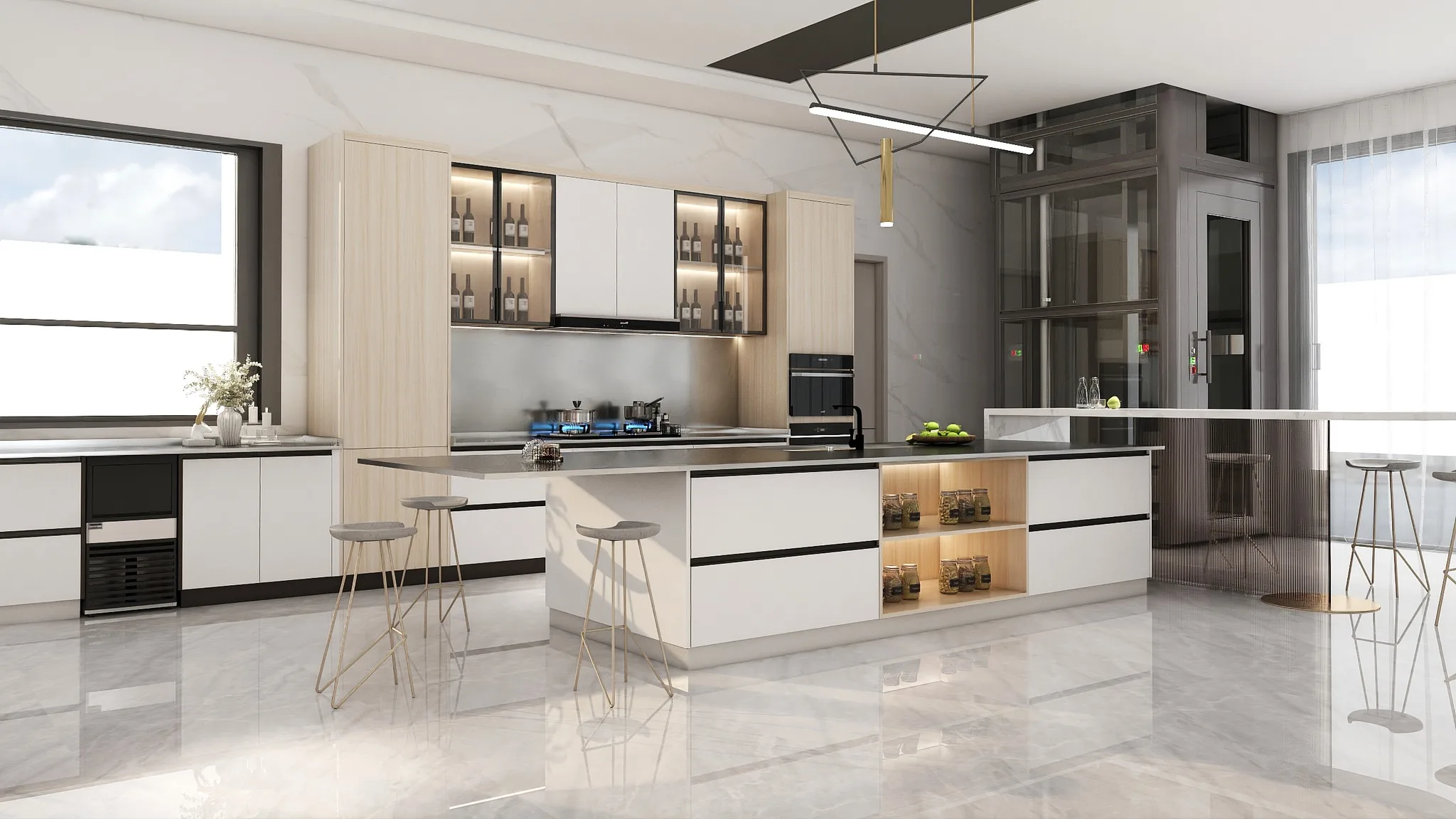 BAINENG Best Selling High Quality Buy Wood Cabinets Pantry Kitchen Cabinets Cupboards Made In China