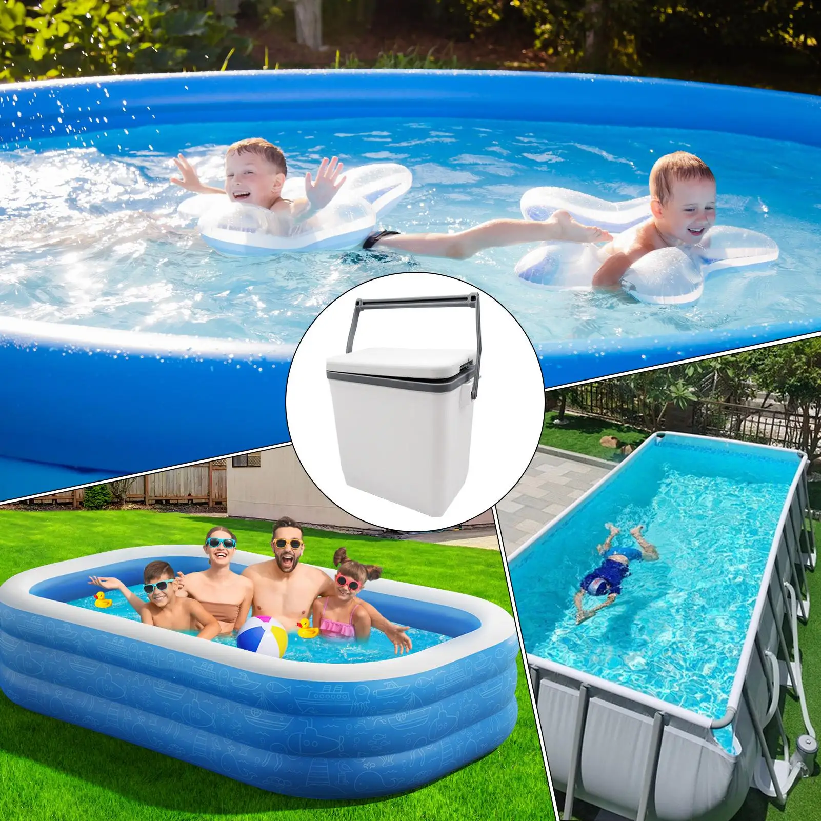 Aboves Ground Pool Cooler Portable Aboves Ground Pool Cooler Large Capacity Waterproof Spa Accessories For Swimming Outdoors
