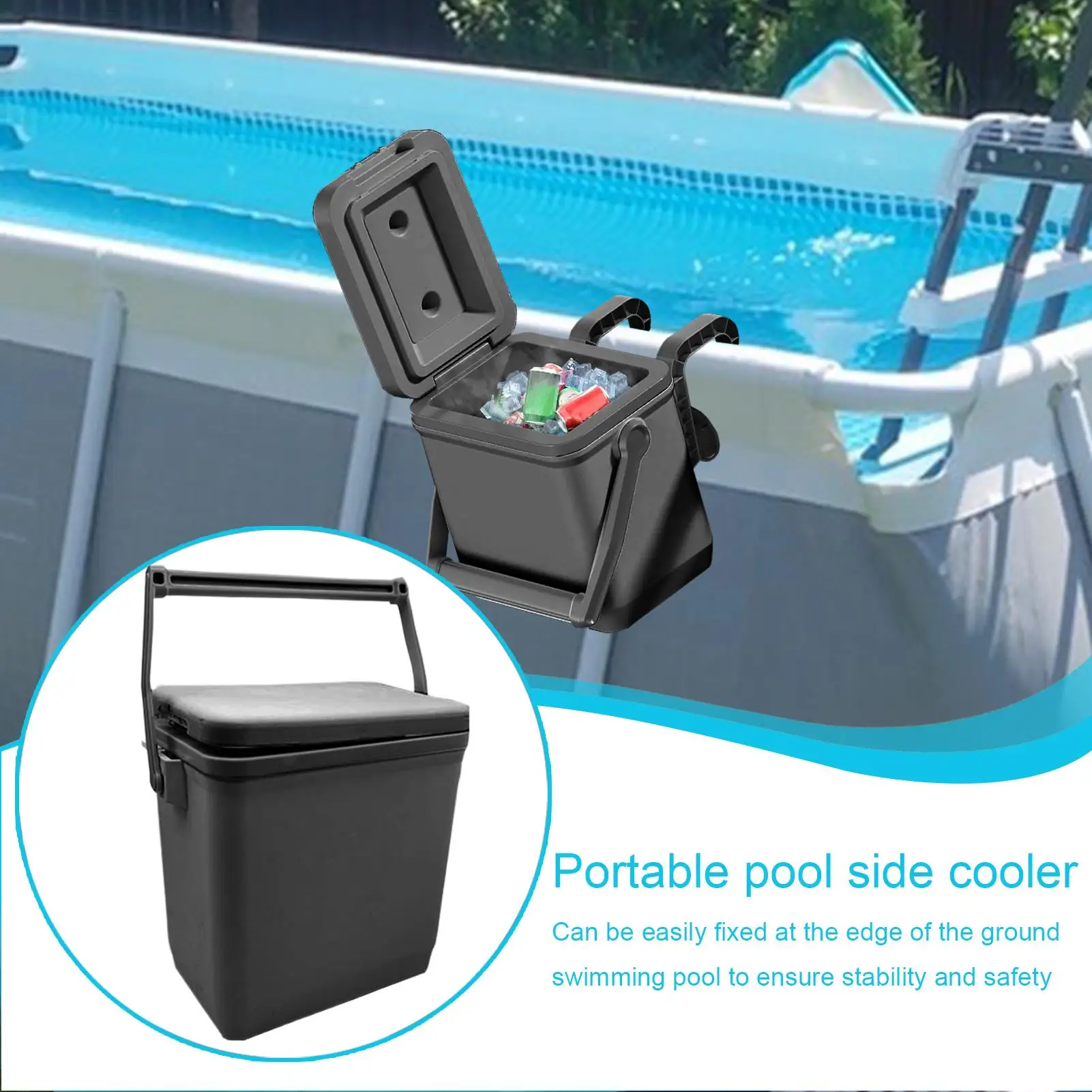 Aboves Ground Pool Cooler Portable Aboves Ground Pool Cooler Large Capacity Waterproof Spa Accessories For Swimming Outdoors