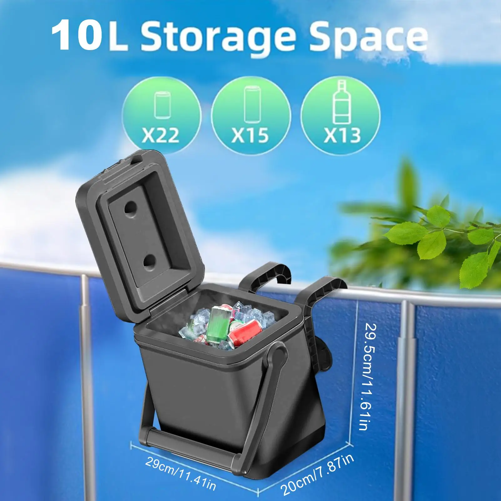 Aboves Ground Pool Cooler Portable Aboves Ground Pool Cooler Large Capacity Waterproof Spa Accessories For Swimming Outdoors