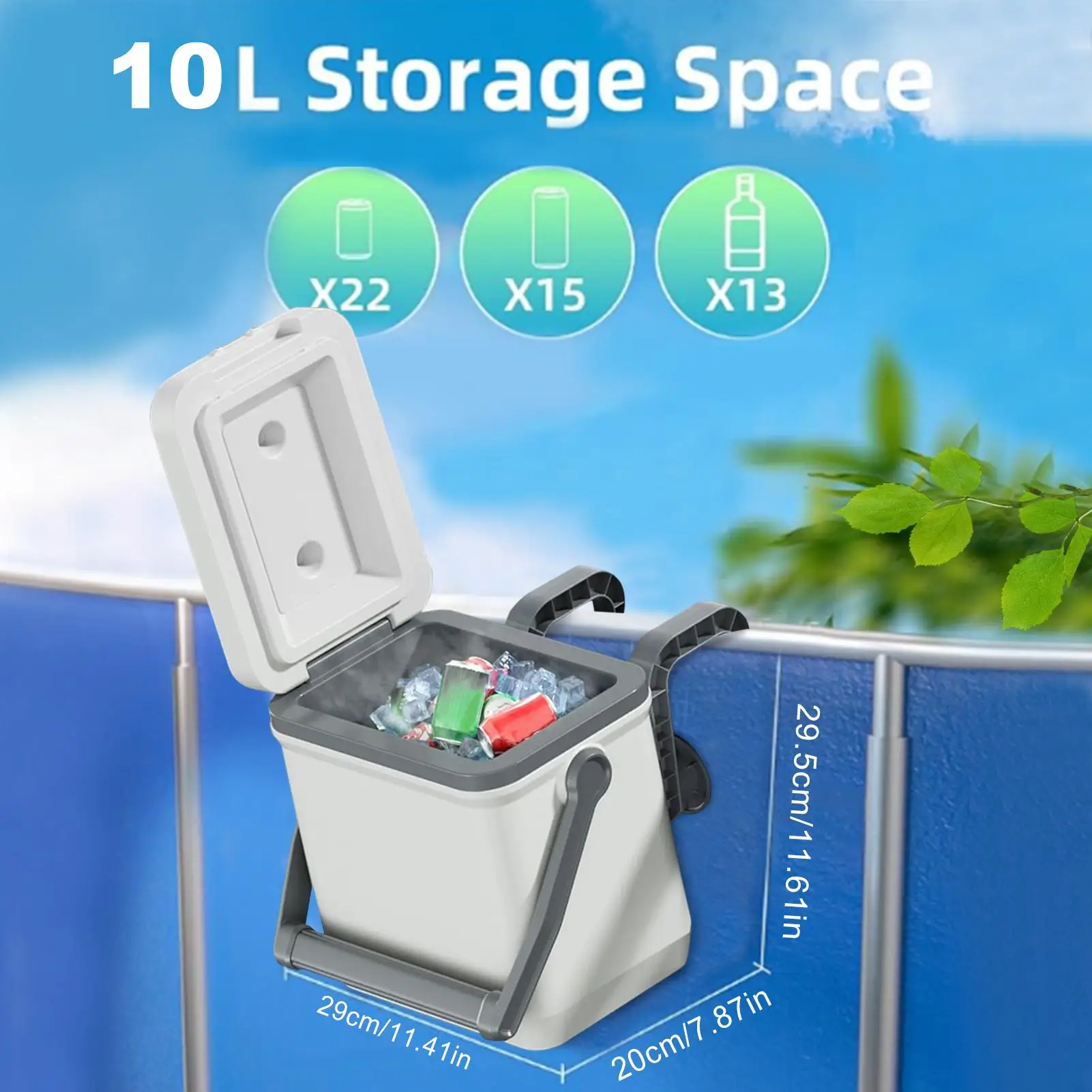 Aboves Ground Pool Cooler Portable Aboves Ground Pool Cooler Large Capacity Waterproof Spa Accessories For Swimming Outdoors