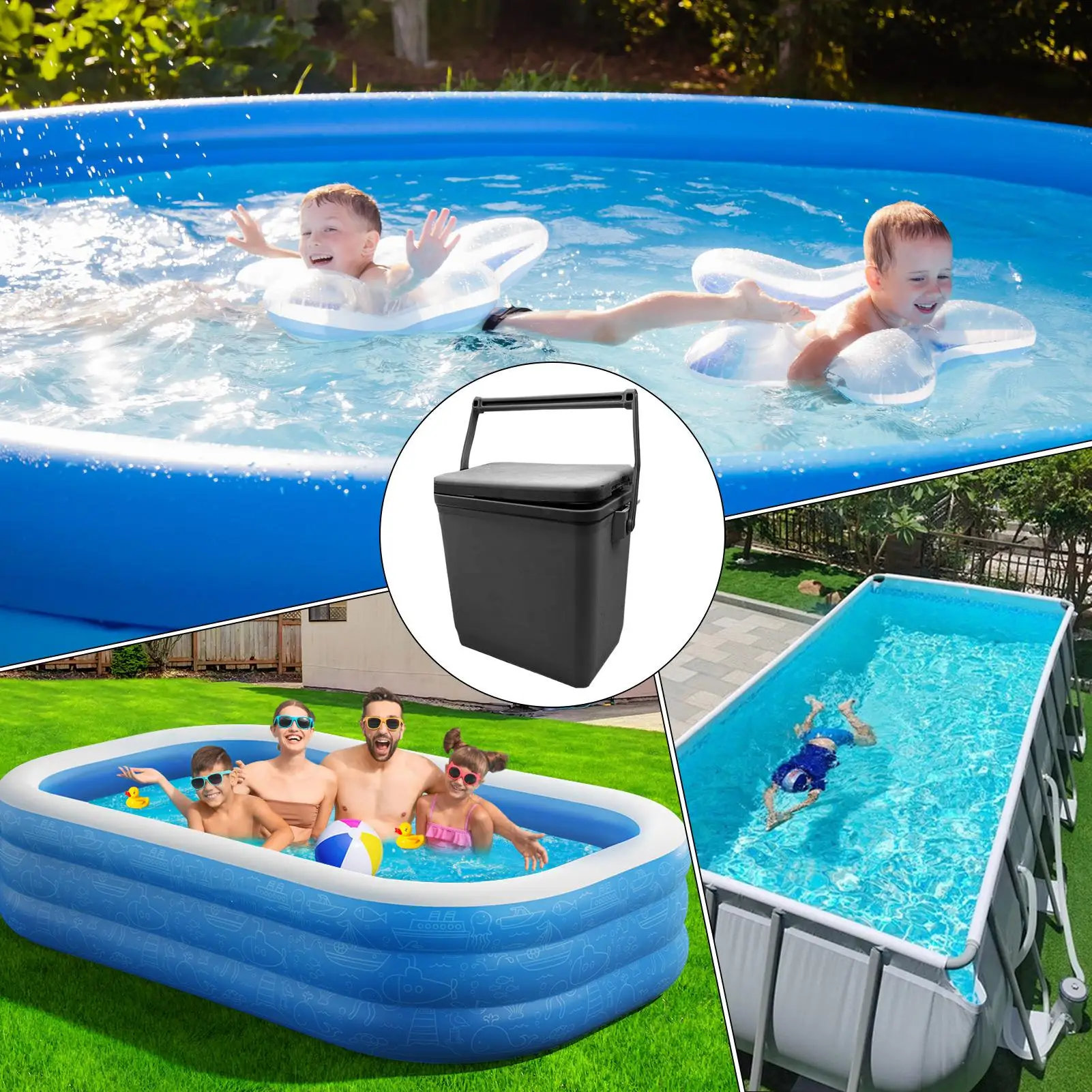 Aboves Ground Pool Cooler Portable Aboves Ground Pool Cooler Large Capacity Waterproof Spa Accessories For Swimming Outdoors