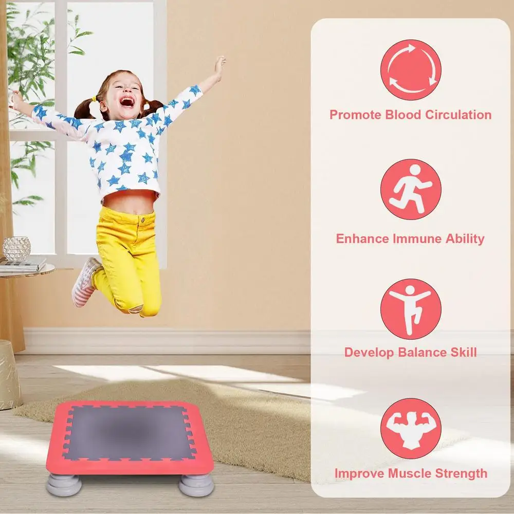 Trampoline For Kids Recreational Rebounder Inside Fitness Toy Backyard Trampoline Stable Bouncing Bed Jump Sensory Training For