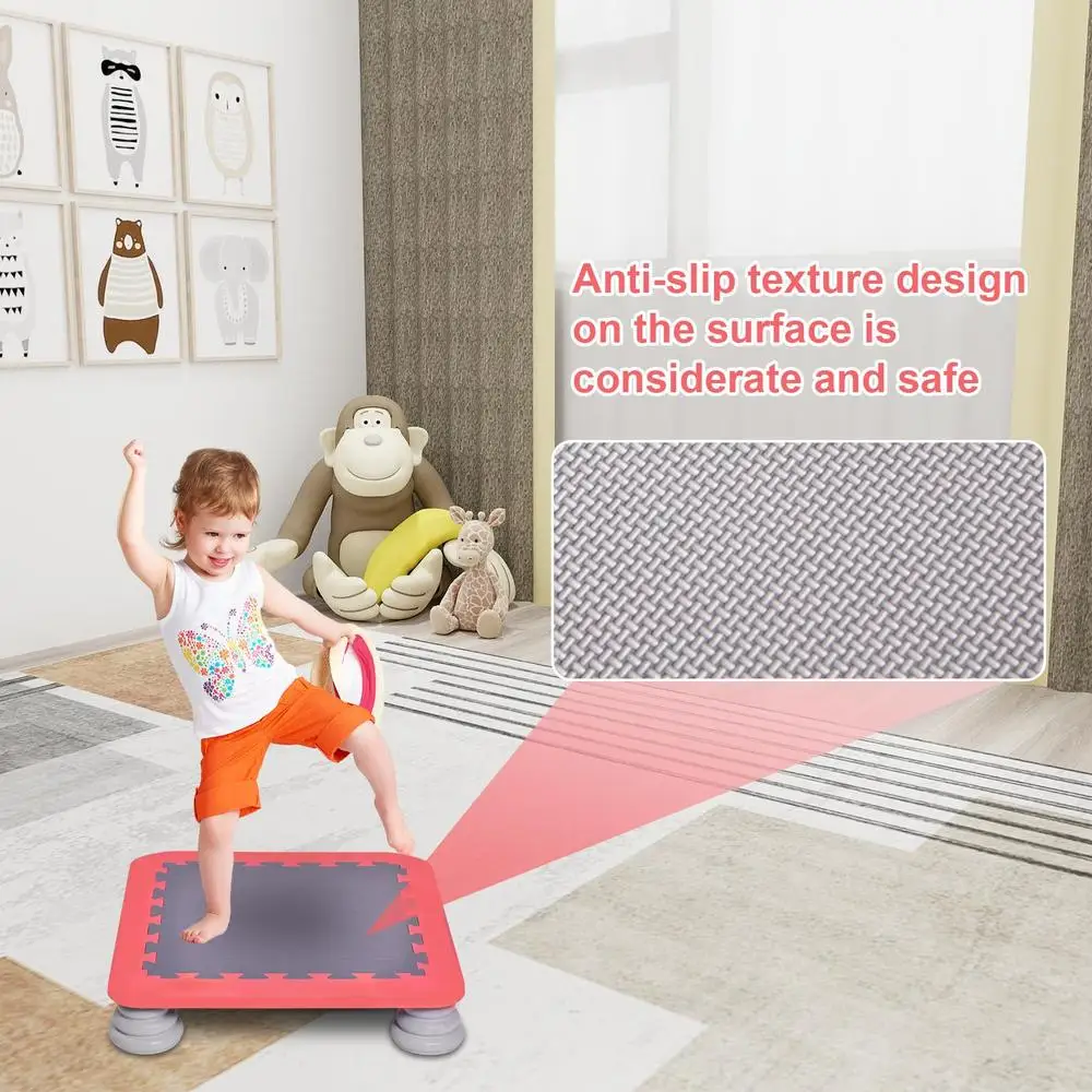 Trampoline For Kids Recreational Rebounder Inside Fitness Toy Backyard Trampoline Stable Bouncing Bed Jump Sensory Training For