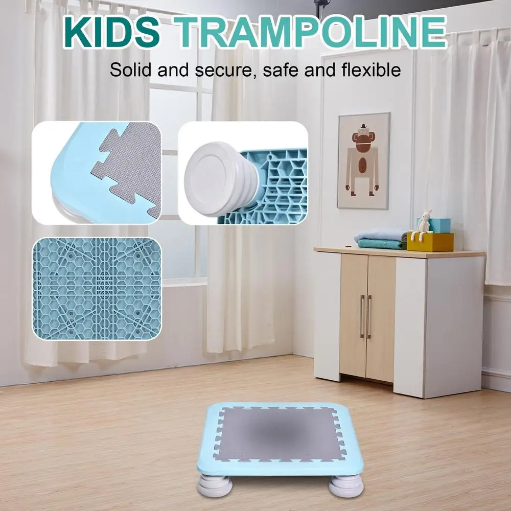 Trampoline For Kids Recreational Rebounder Inside Fitness Toy Backyard Trampoline Stable Bouncing Bed Jump Sensory Training For